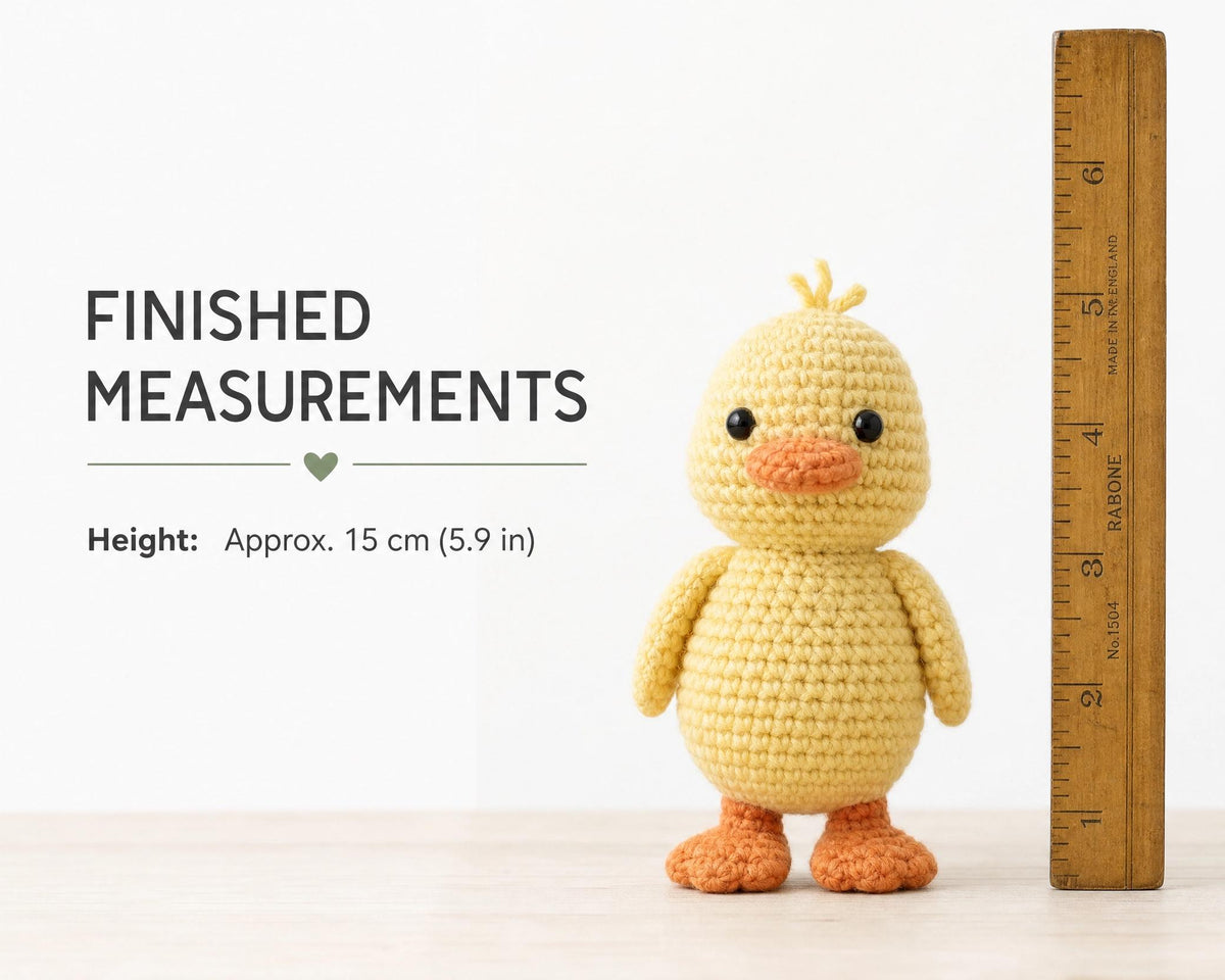 Crochet Duck Pattern PDF - Amigurumi Duckling with Hat Digital Download Easy Beginner Toy Gift