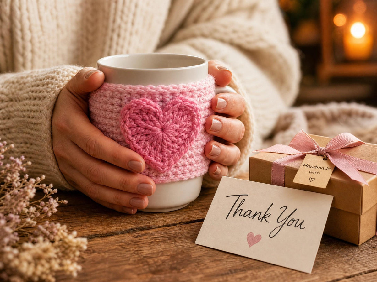 Crochet Cup Cozy Patterns | Heart, Cloud, Daisy, Rainbow, Granny Square Designs (PDF Download)