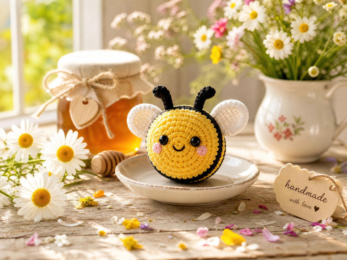 Mini Bee Crochet Pattern | Beginner Friendly Amigurumi PDF (Digital Download)