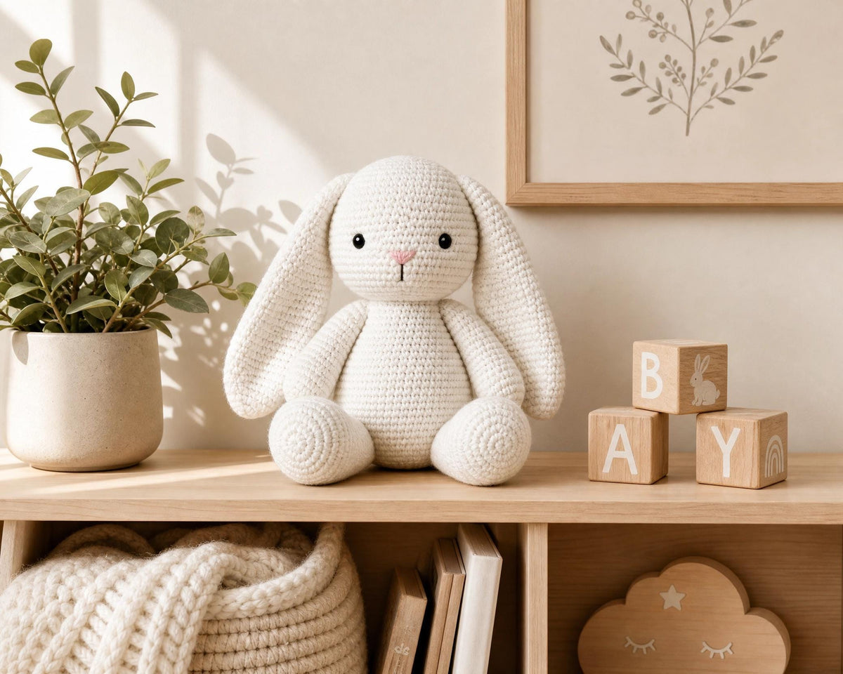 Floppy Eared Bunny Crochet Pattern - Beginner Amigurumi PDF - Instant Download Toy Animal Pattern