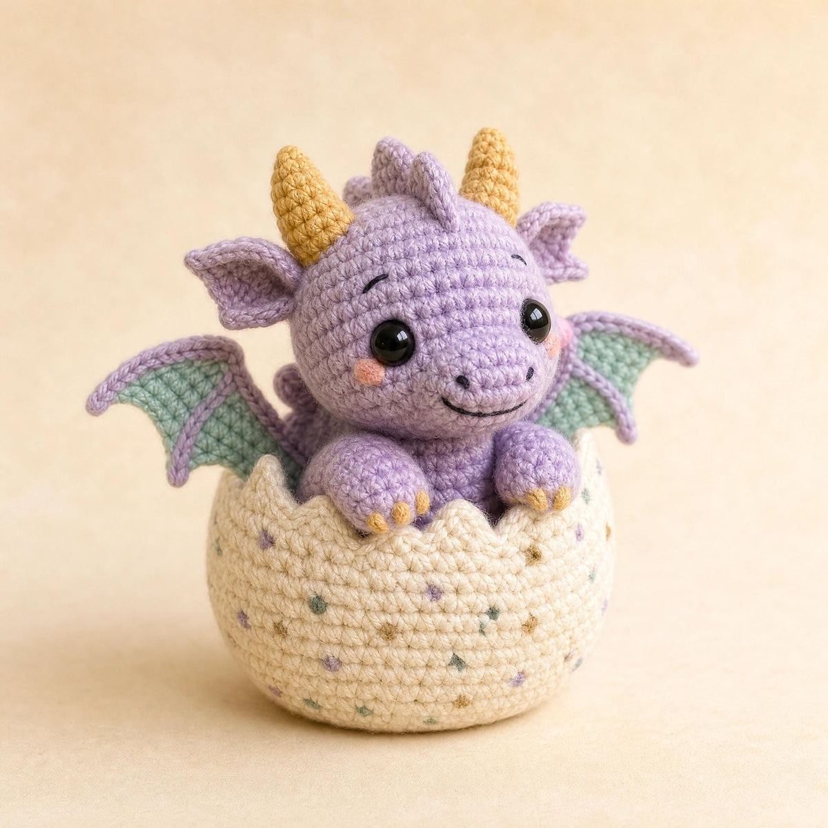 Hatchling Dragon Egg Crochet Pattern PDF, Beginner Amigurumi Digital Download