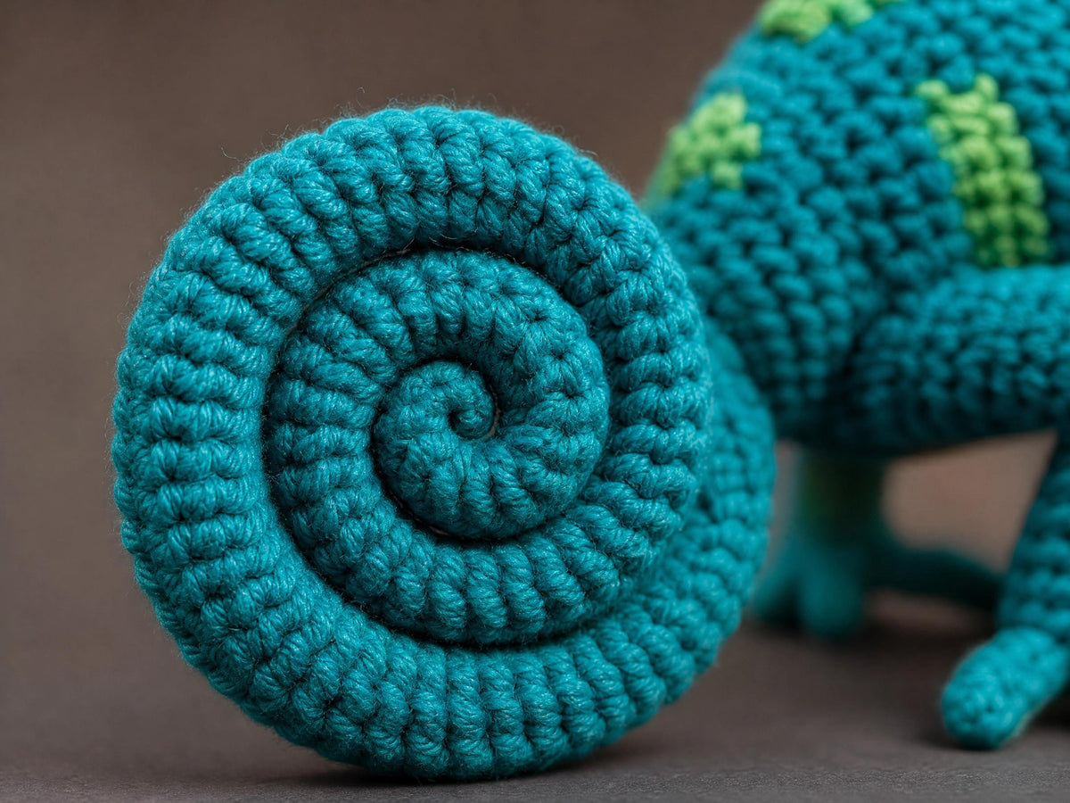 Coco the Beginner Chameleon Crochet Pattern | Amigurumi Lizard PDF | Easy Animal Toy DIY