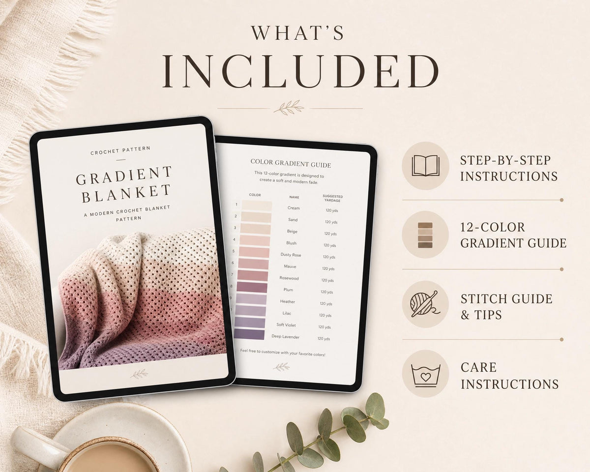 Four Seasons Temperature Blanket Crochet Pattern | Year-Long Gradient Throw (PDF Download)