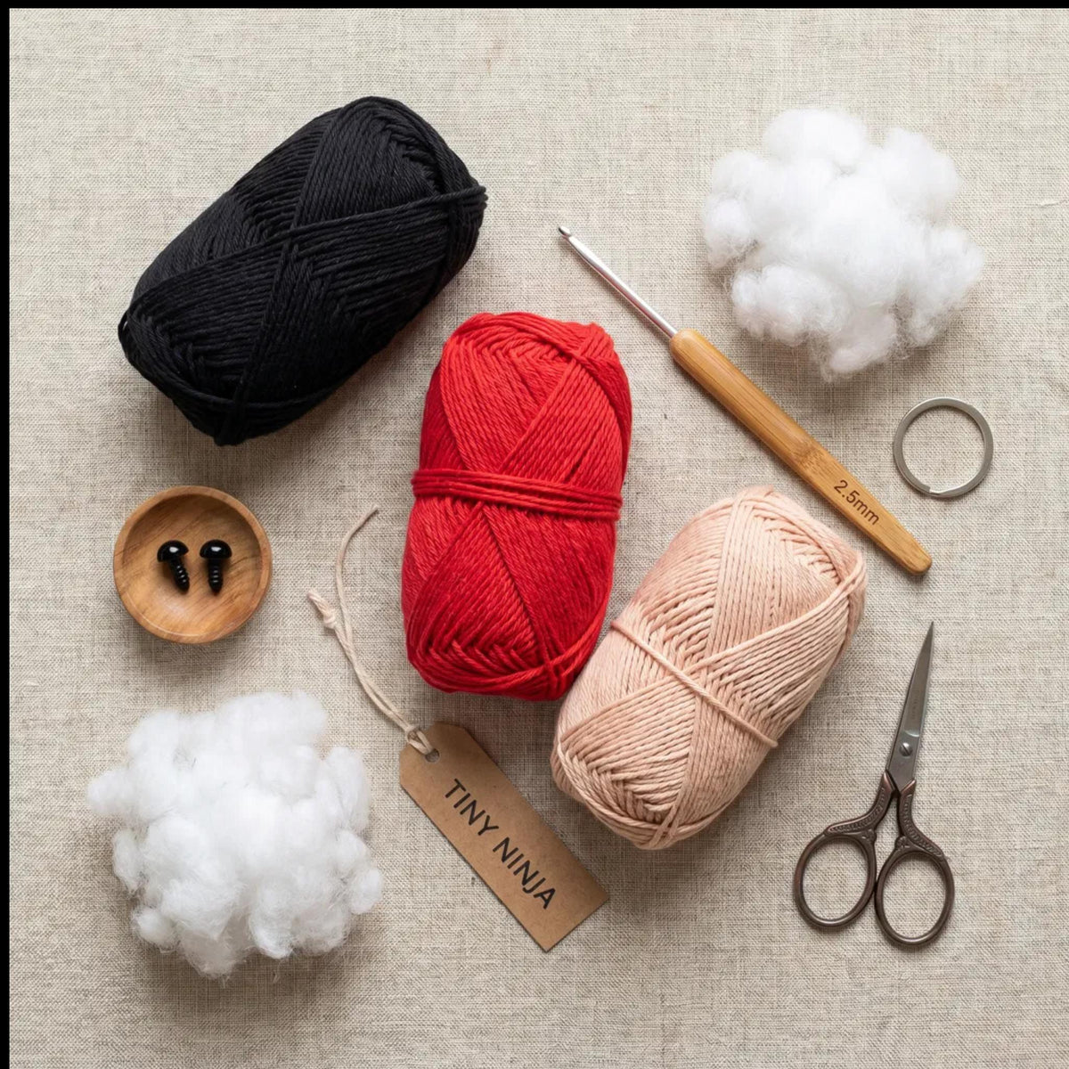 Tiny Ninja Crochet Keychain Pattern – Beginner Amigurumi PDF (Instant Download)