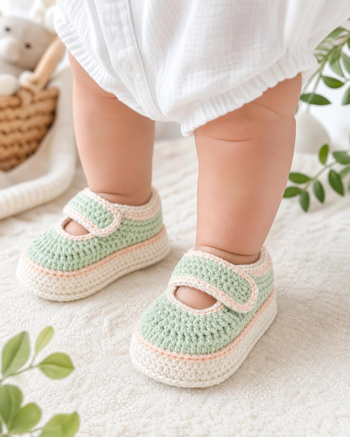 Crochet Mary Jane Baby Booties Pattern, Beginner Friendly (PDF Download)