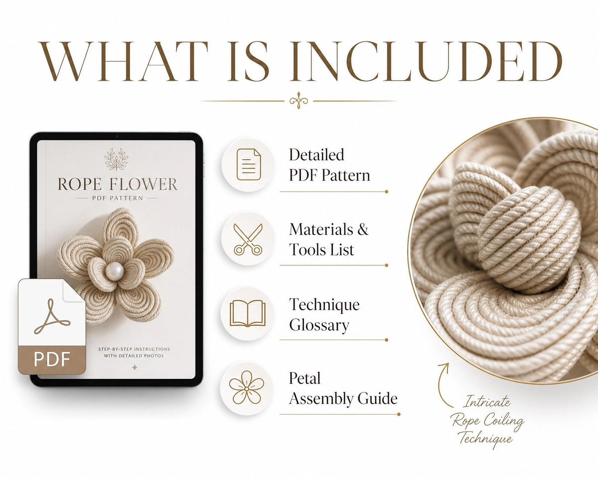 Radiant Lotus Coiled Rope Wall Hanging Pattern | Boho Floral Art Tutorial (PDF Download)