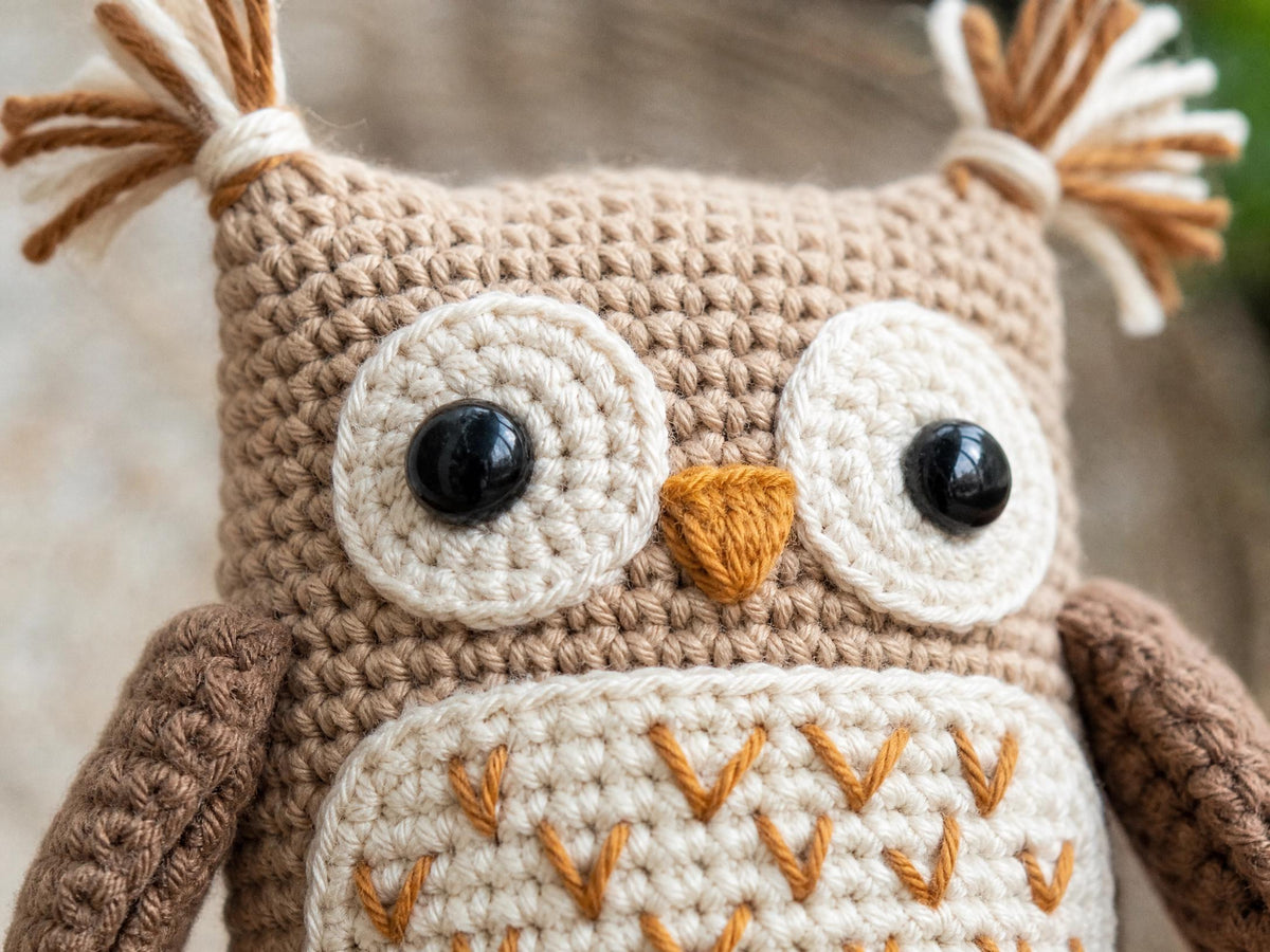 Crochet Owl Pattern | Amigurumi Woodland Decor PDF (Instant Download)