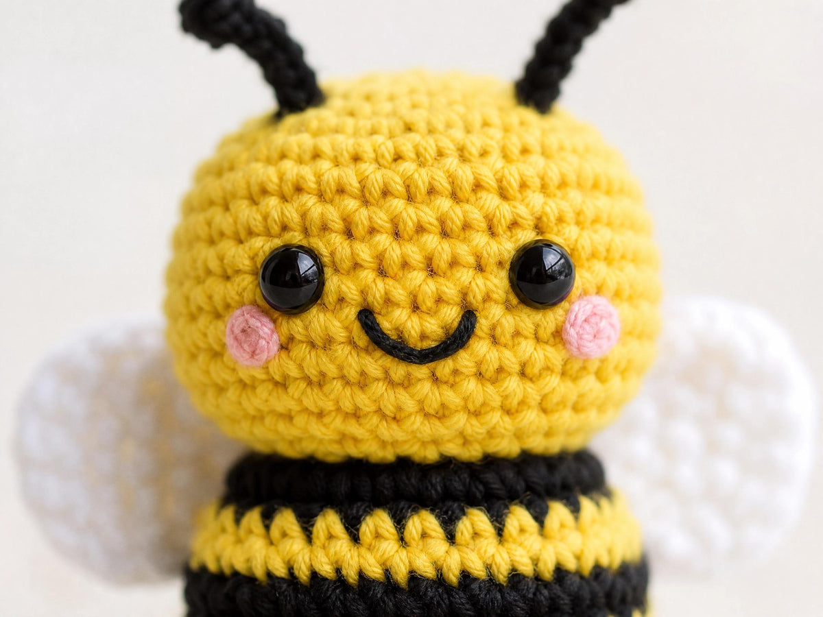 Mini Bee Crochet Pattern | Beginner Friendly Amigurumi PDF (Digital Download)