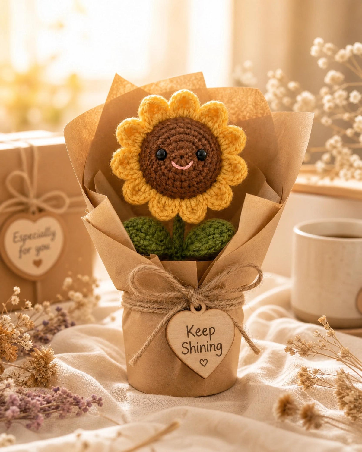 Sunflower Crochet Pattern | Beginner Amigurumi Flower Pot DIY (PDF Download)