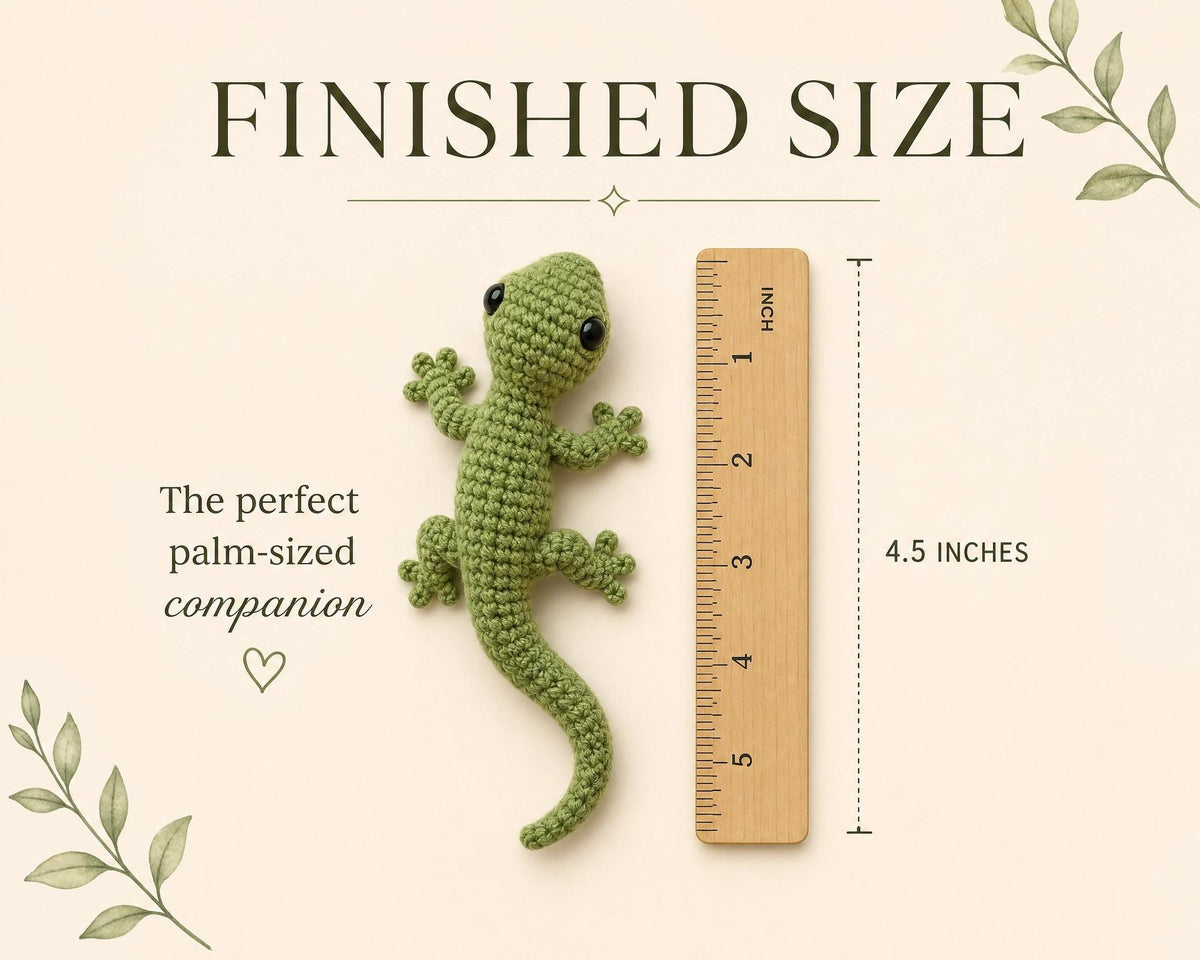 Lizard Amigurumi Crochet Pattern | Intermediate Reptile Toy (PDF Download)