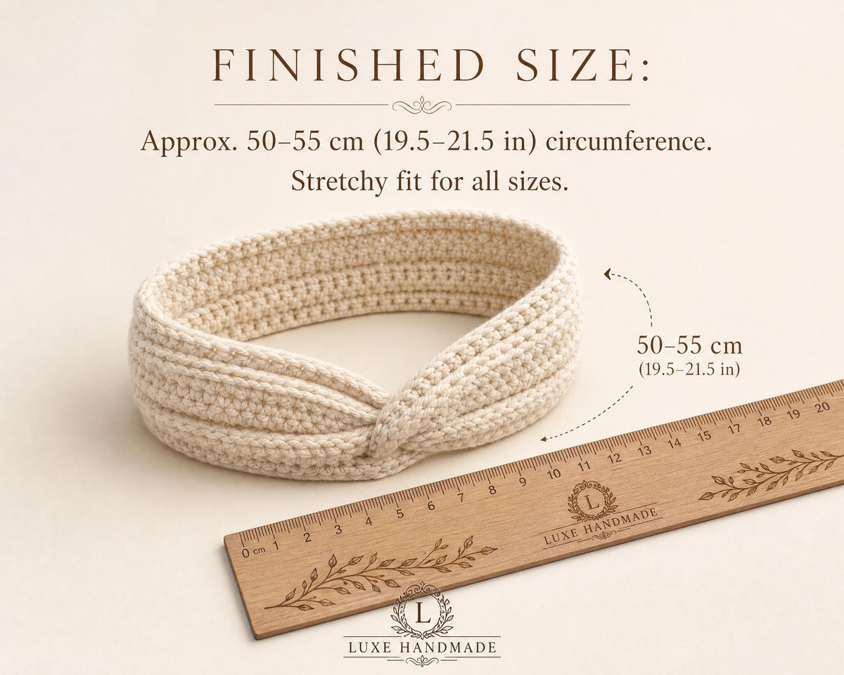 Boho Hair Wrap Crochet Pattern | Stylish Headband PDF Tutorial | Easy-Intermediate Instant Download