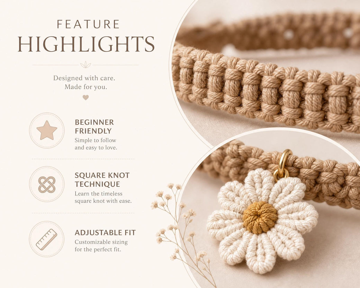 Boho Daisy Macrame Bracelet Pattern, Beginner Flower Jewelry Tutorial (PDF Download)