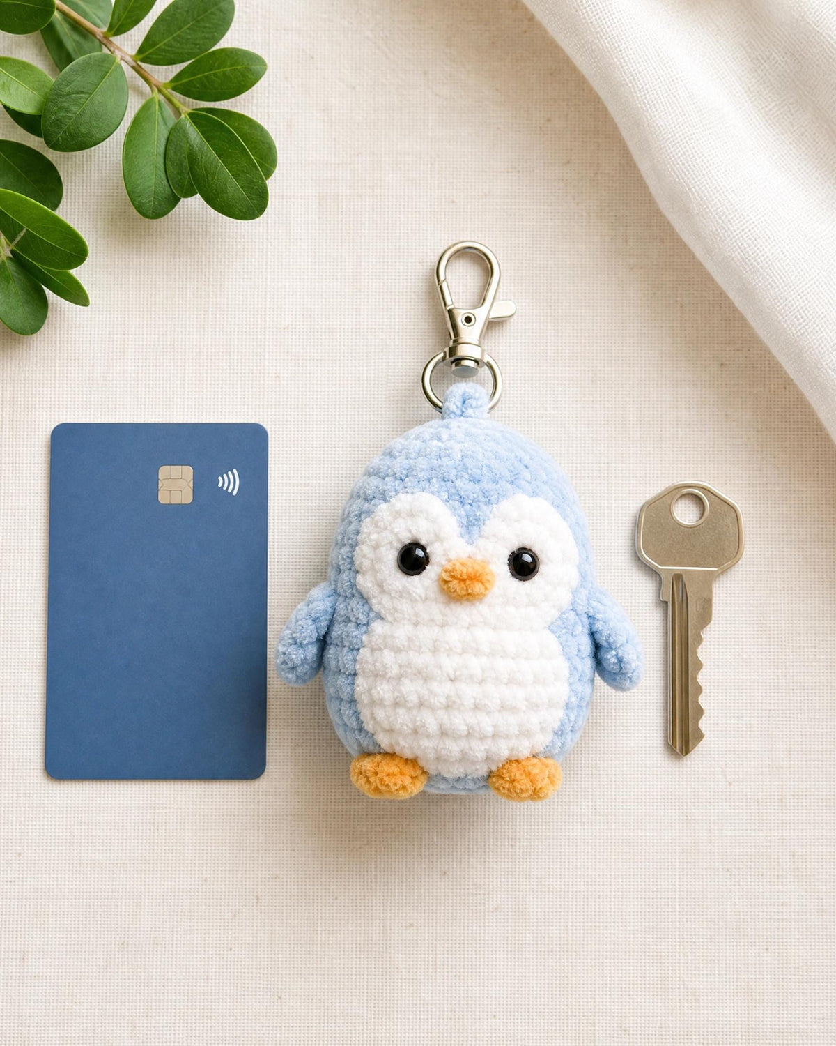 Crochet Penguin Monkey Key Fob Pattern, Animal Car Key Holder Cozy (PDF)