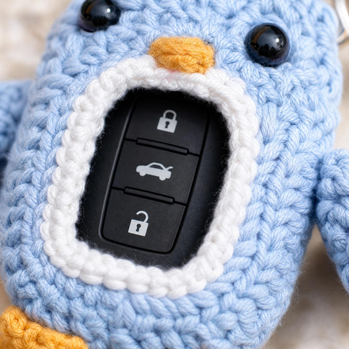Crochet Penguin Monkey Key Fob Pattern, Animal Car Key Holder Cozy (PDF)