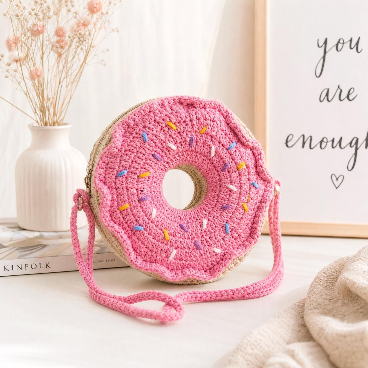 Donut Crossbody Bag Crochet Pattern | Beginner Photo Tutorial (PDF Download)