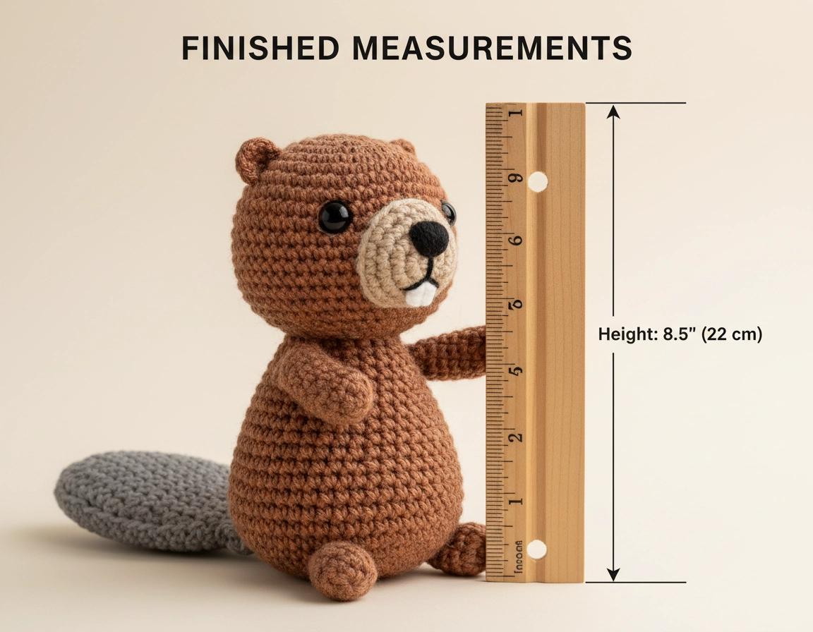 Bramble the Beaver Amigurumi Crochet Pattern PDF | Woodland Stuffed Animal Toy | Intermediate Instant Download