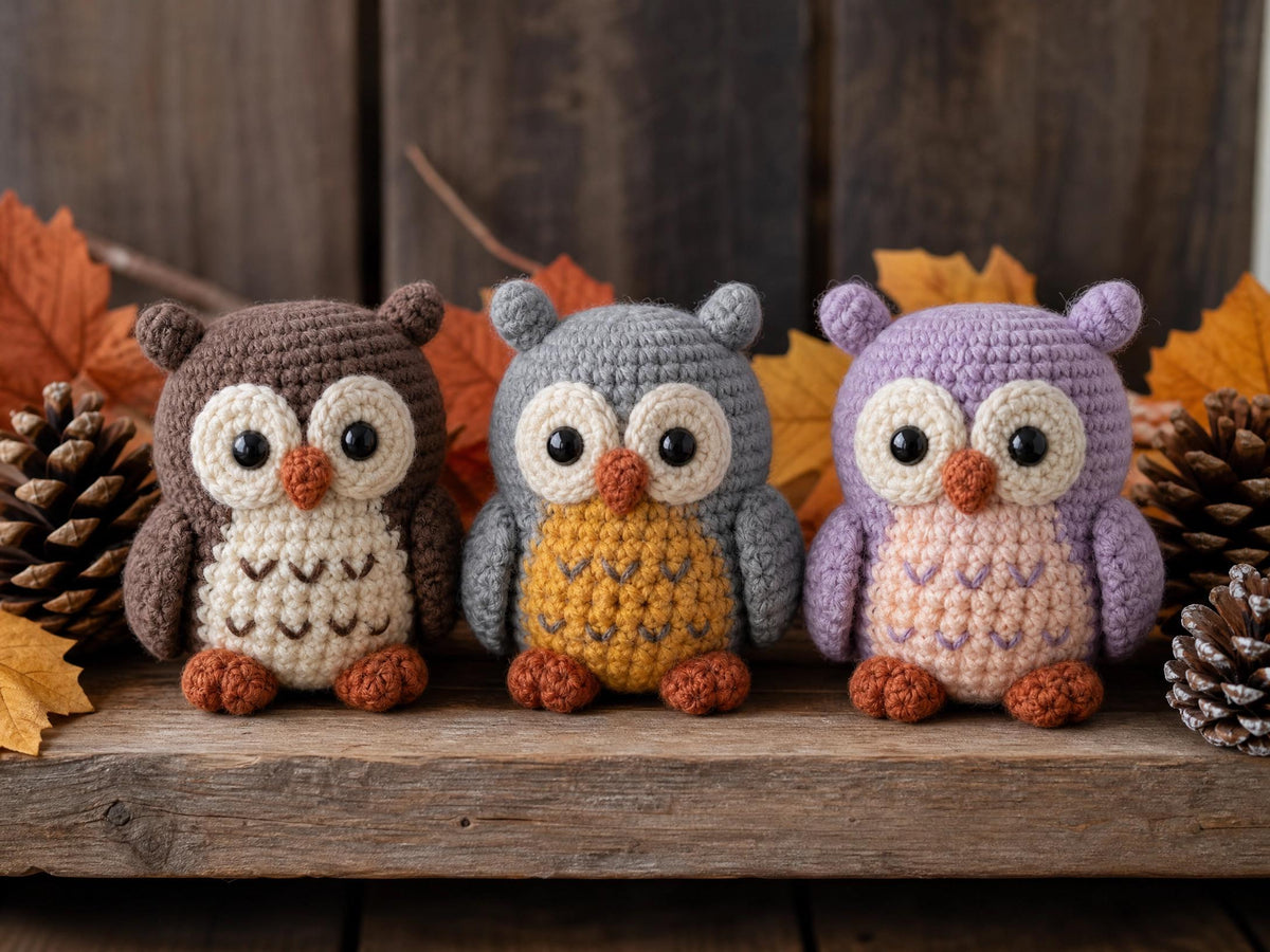 Crochet Owl Pattern | Amigurumi Woodland Decor PDF (Instant Download)