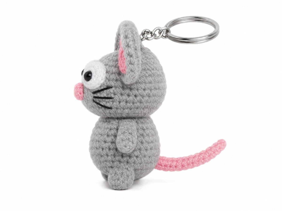 Crochet Mouse Keychain Pattern | Amigurumi Tiny Mouse PDF (Instant Download)