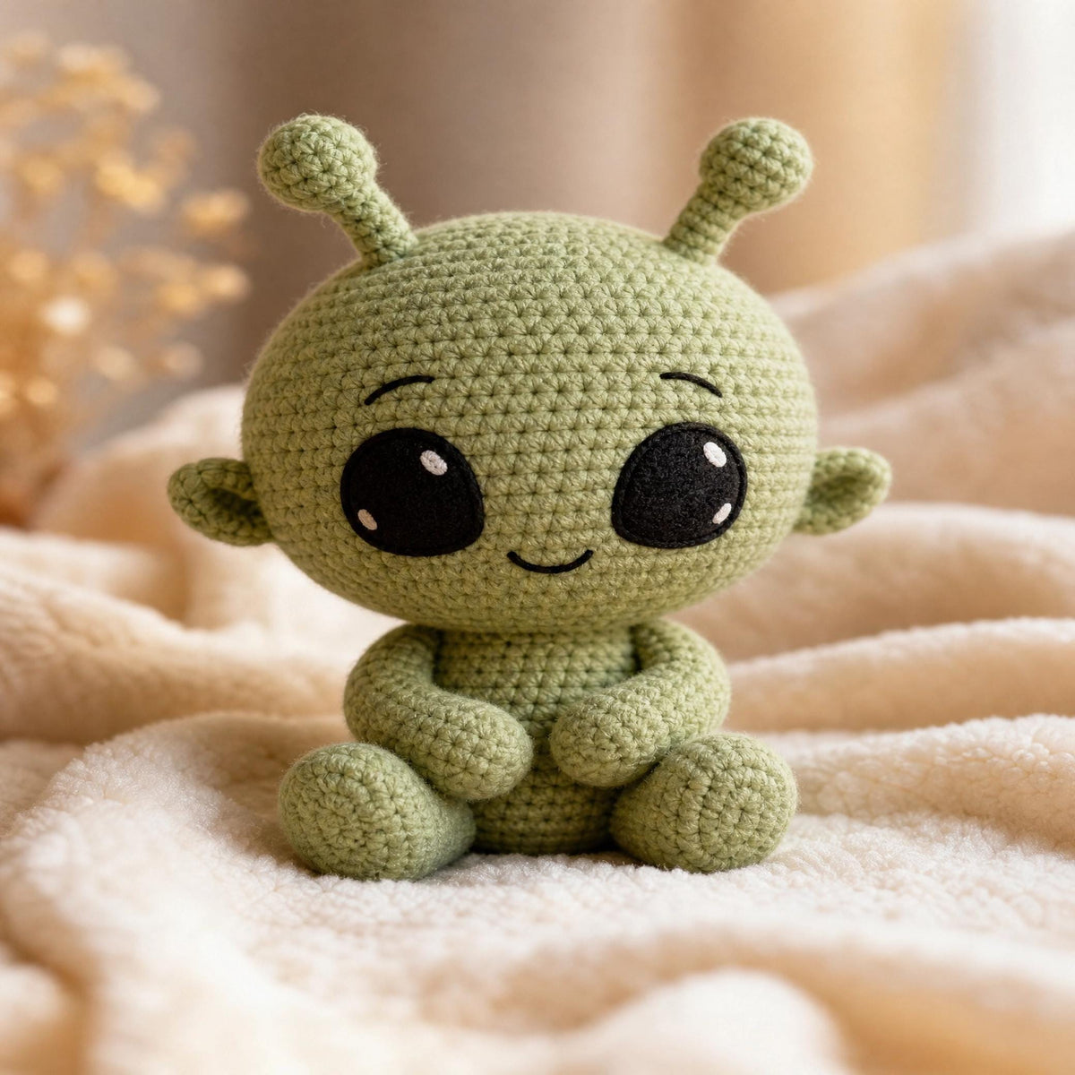 Baby Alien Crochet Pattern | Beginner Amigurumi PDF | Sci-Fi Toy (Digital Download)