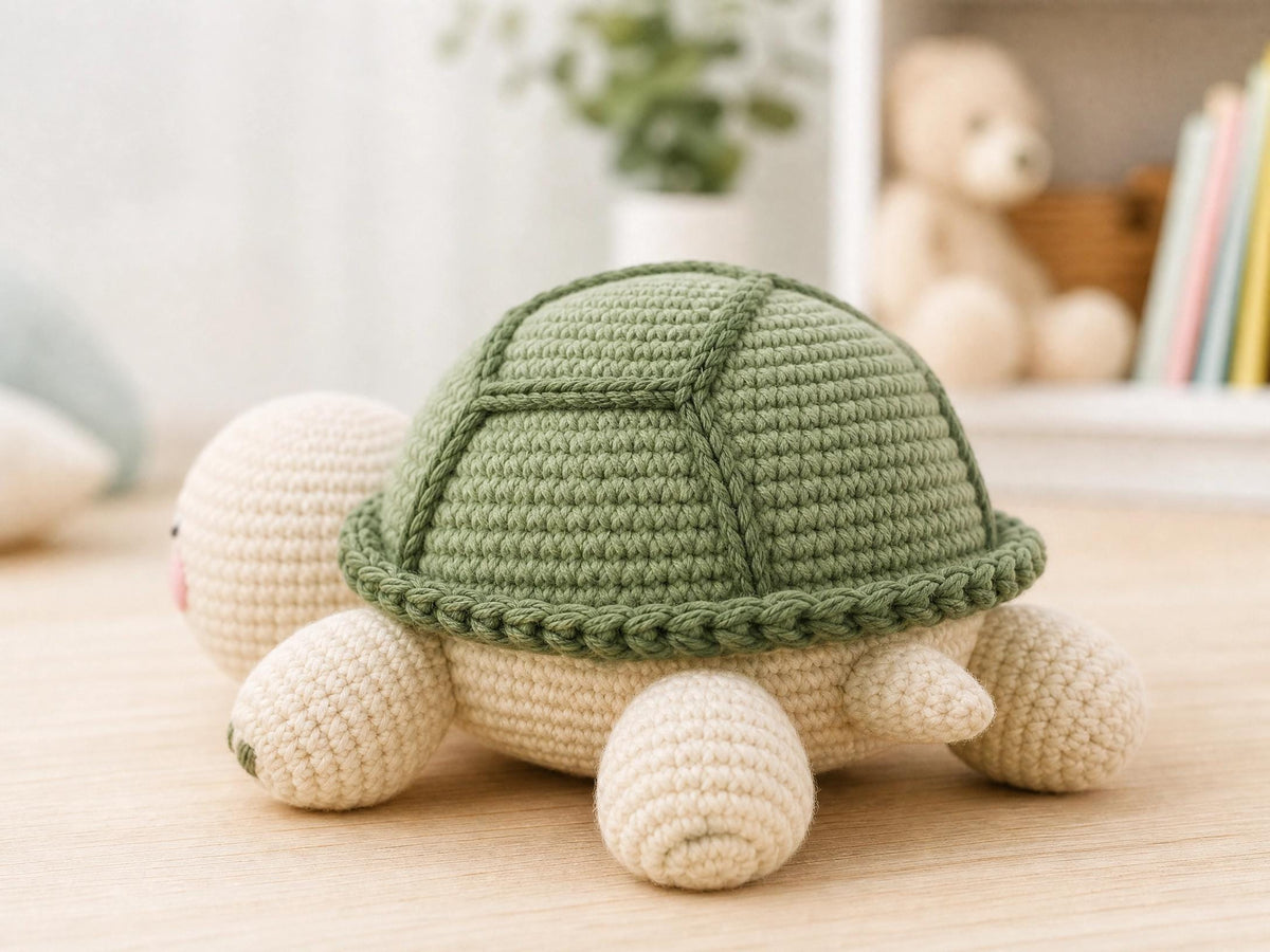 Sage Baby Turtle Amigurumi Crochet Pattern | Beginner Friendly Sea Turtle PDF