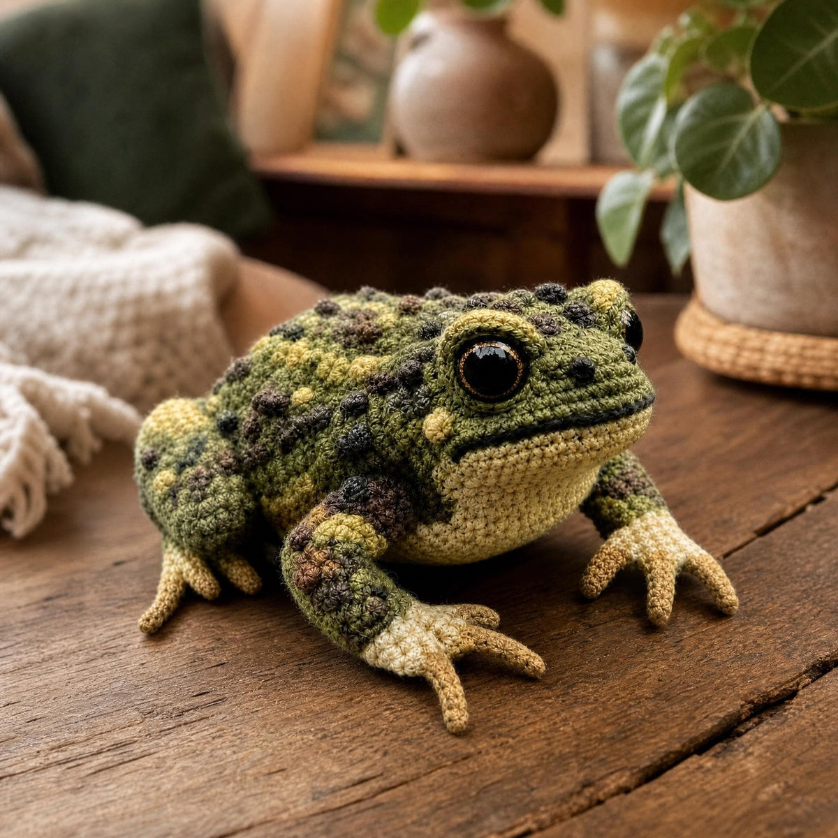 Crochet Toad Pattern, Amigurumi Frog, Bobble Stitch Toad, Beginner PDF (17-Page Download)