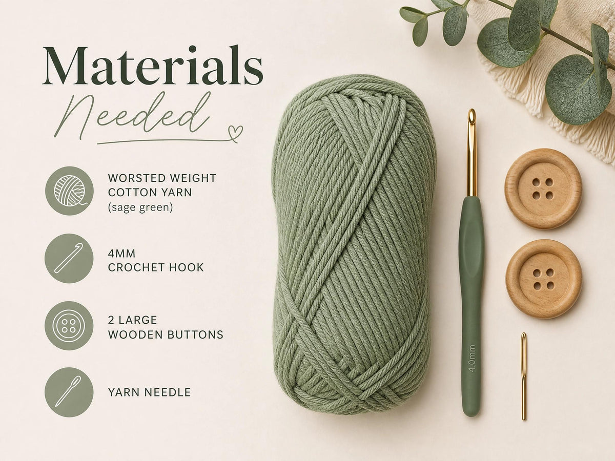Sage Bear Hat & Booties Crochet Pattern | Newborn Baby Gift Set (PDF)