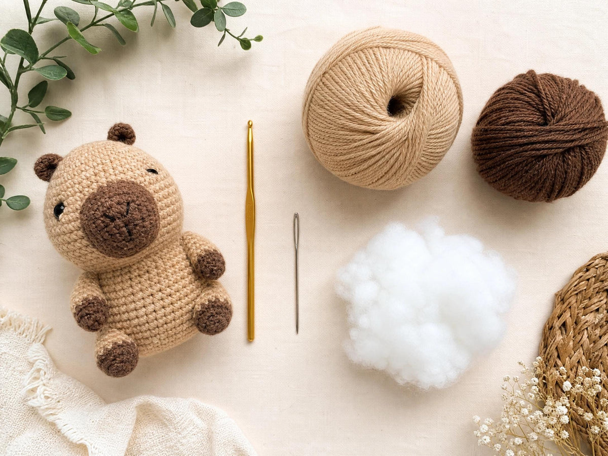Chubby Capybara Amigurumi Crochet Pattern – Beginner PDF (Digital Download)