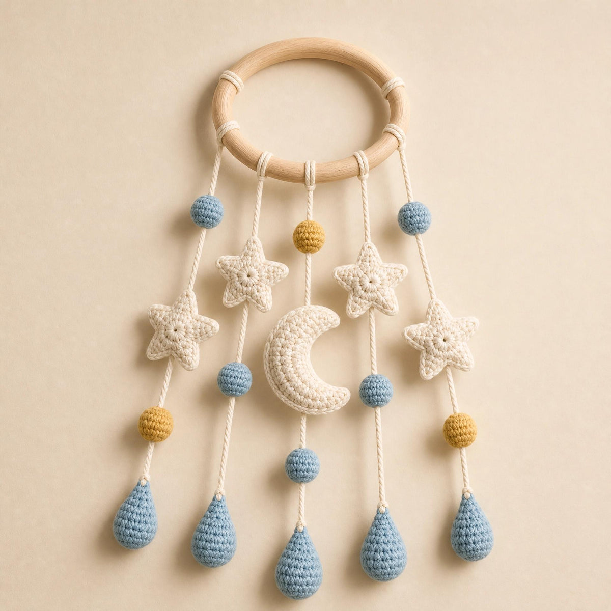 Stroller Chandelier Crochet Pattern, Beginner Celestial Nursery Decor PDF