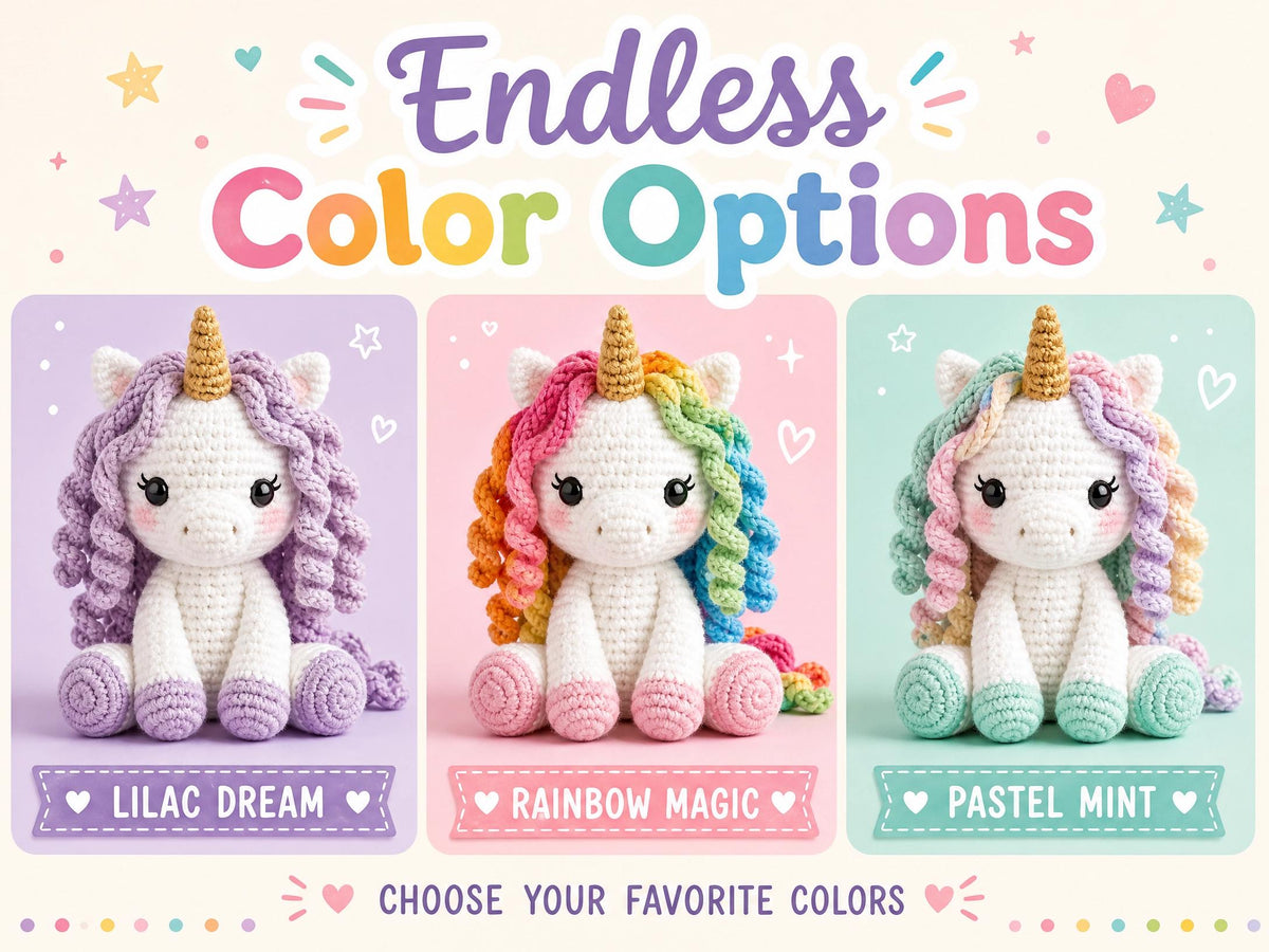 Rainbow Unicorn Keychain Crochet Pattern - Amigurumi PDF - Beginner Friendly DIY Craft - Instant Download