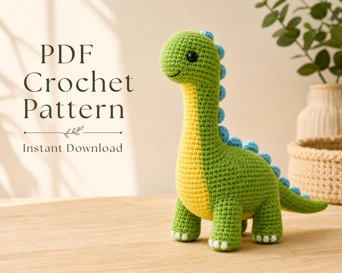 Amigurumi Brachiosaurus Crochet Pattern, Beginner Friendly Dino Toy (PDF Download)