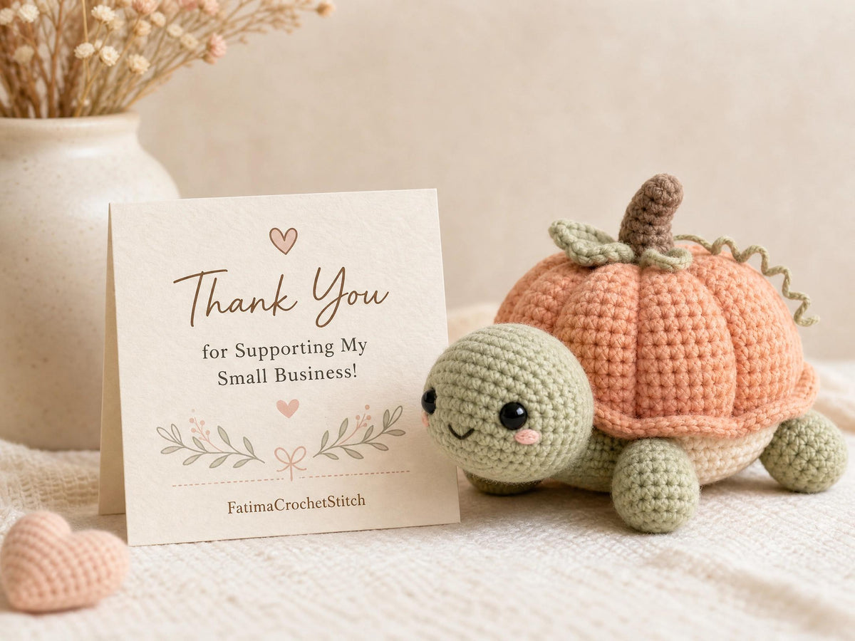 Turtle Pumpkin Crochet Pattern | Beginner Amigurumi PDF | Fall Decor