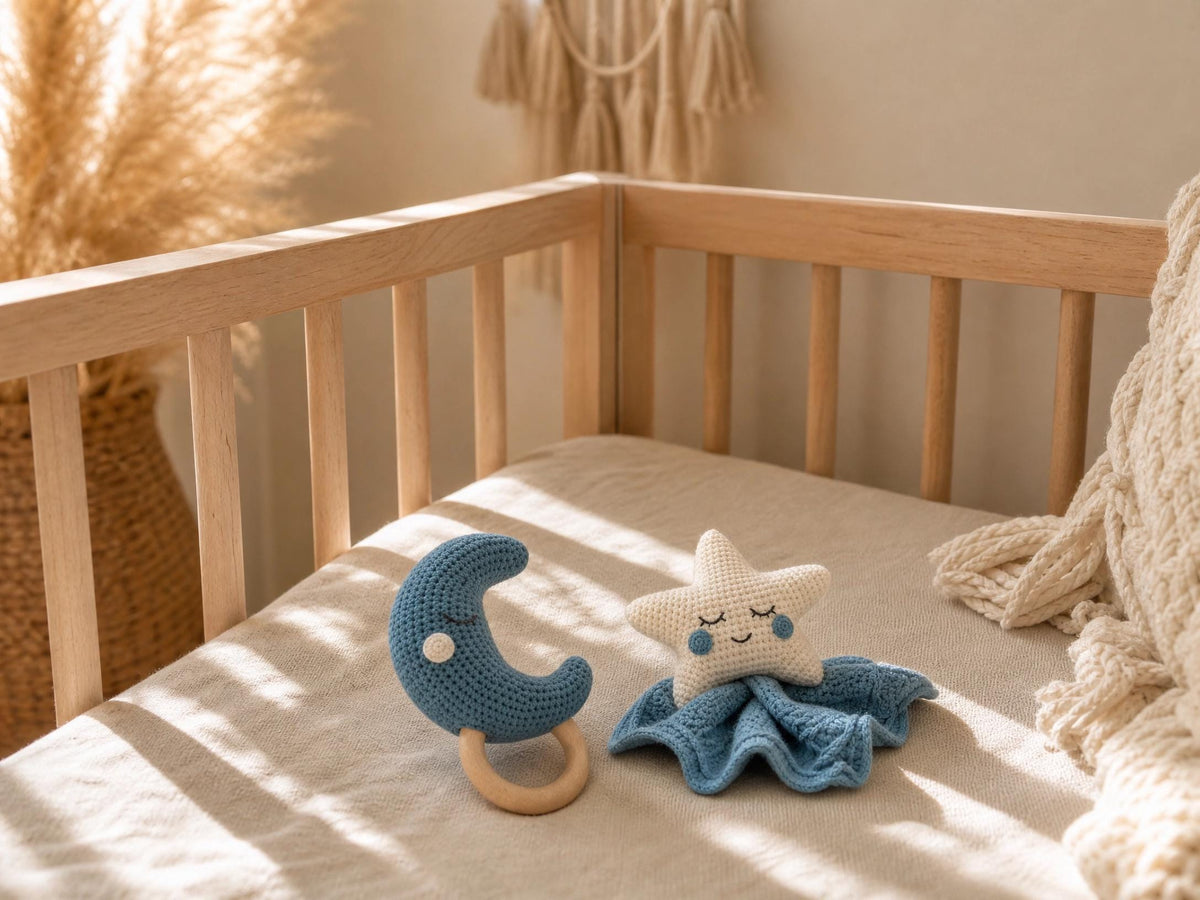 Celestial Baby Set Crochet Pattern | Moon Rattle, Star Lovey (PDF Pattern)