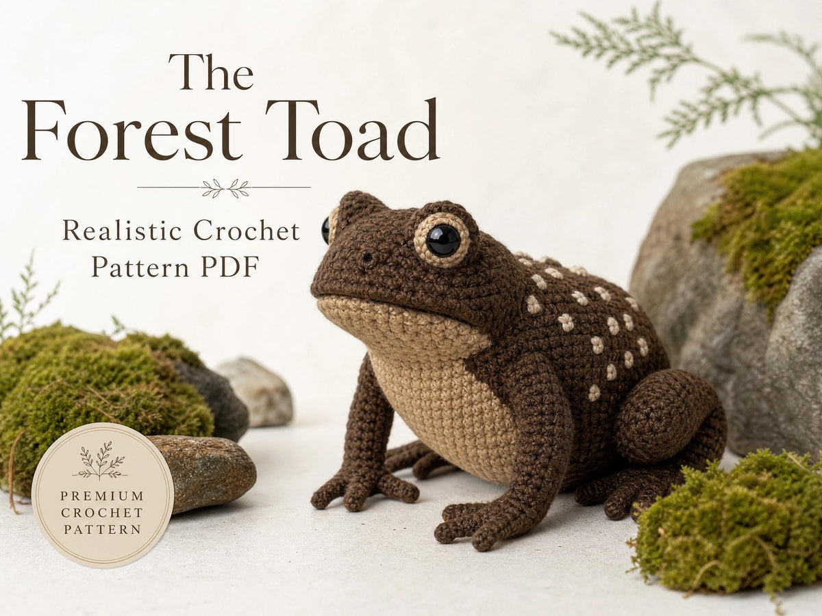 Realistic Forest Toad Crochet Pattern | Amigurumi PDF (Instant Download)