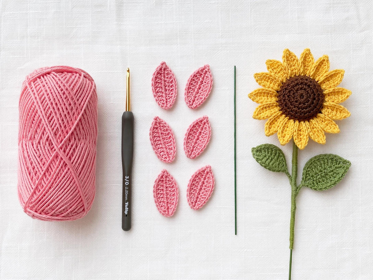 Realistic Crochet Flower Bouquet Pattern | Rose, Tulip, Sunflower Amigurumi (Digital Download)