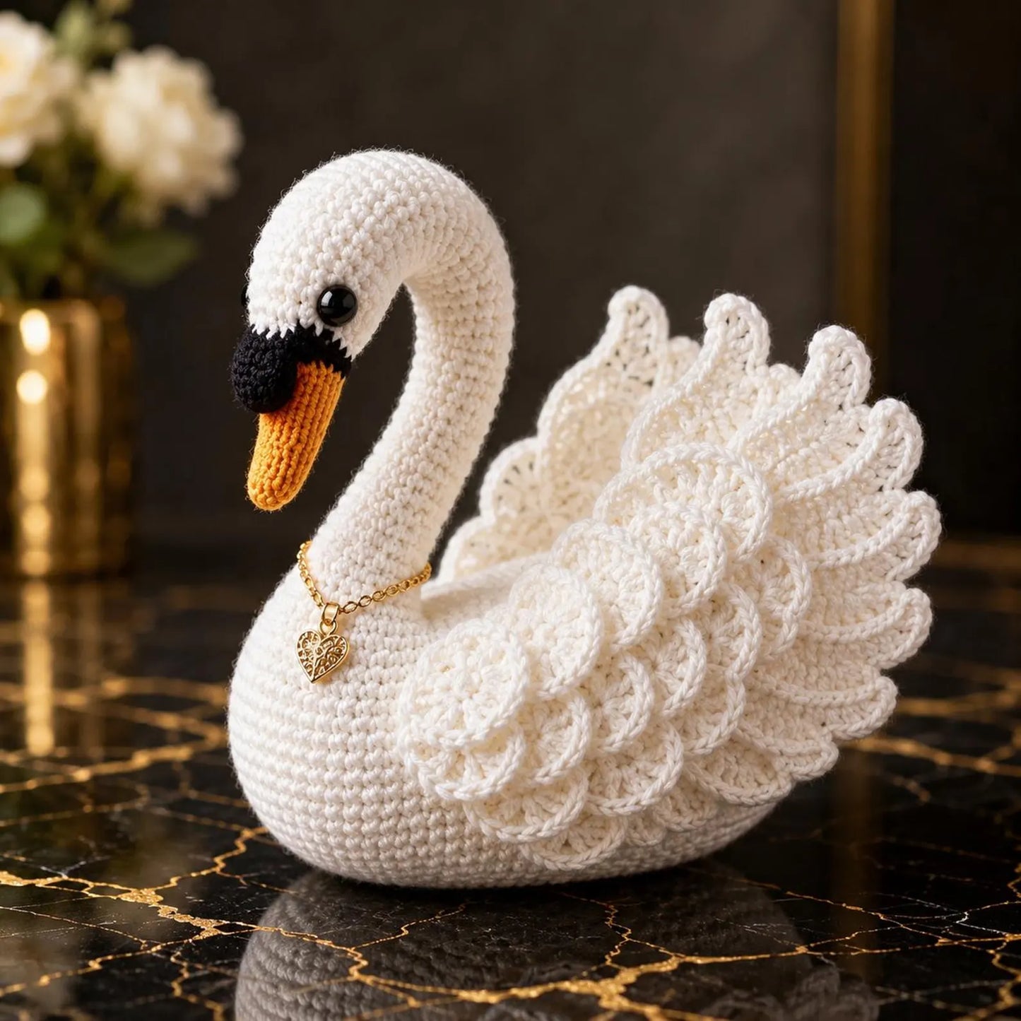 Elegant Crochet Swan Pattern PDF, Amigurumi Swan Tutorial, White Swan Plush Crochet Pattern, Decorative Bird Crochet DIY