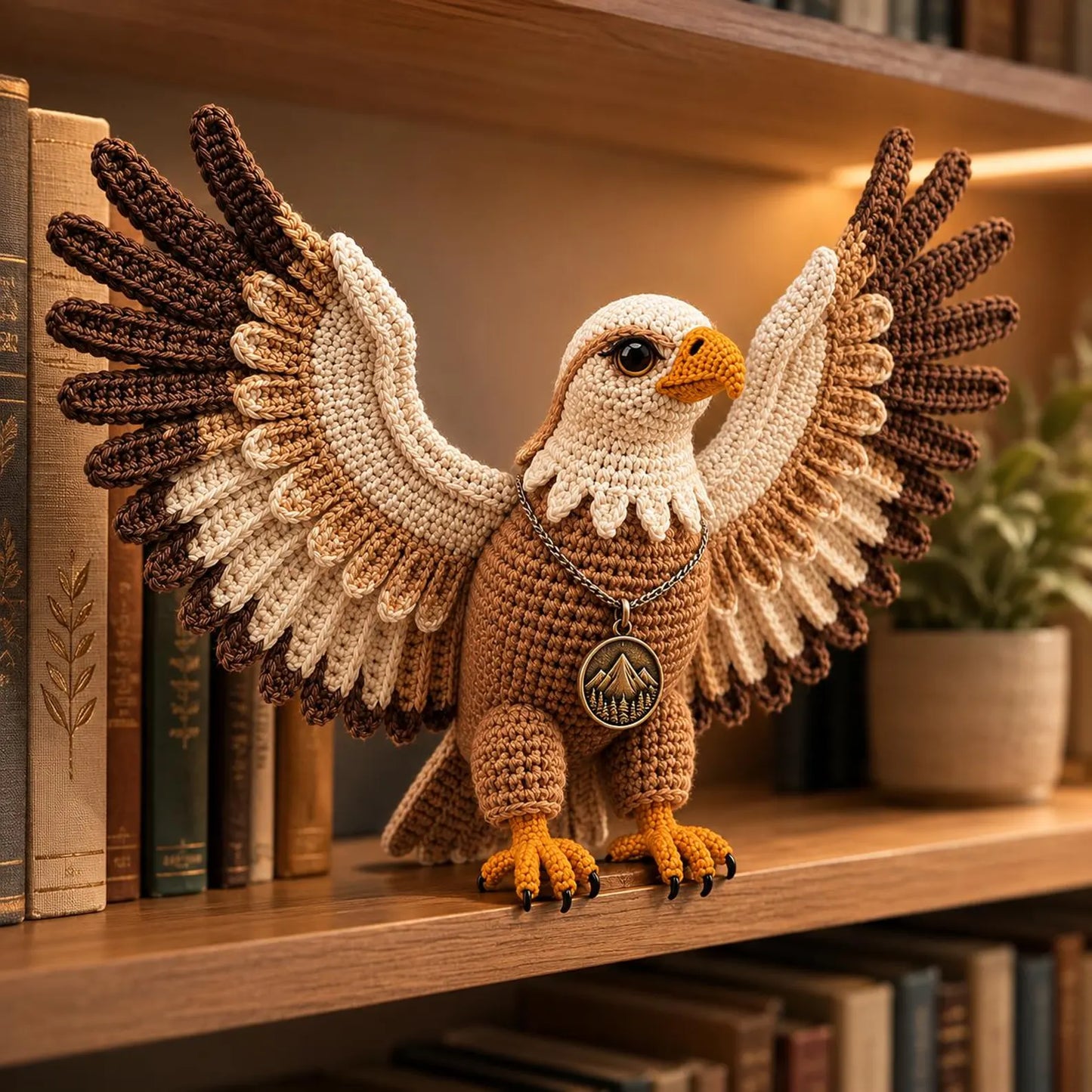 Realistic Eagle Crochet Pattern PDF, Majestic Bird Amigurumi Tutorial, Large Wings Eagle Plush Pattern, Crochet Eagle Decor
