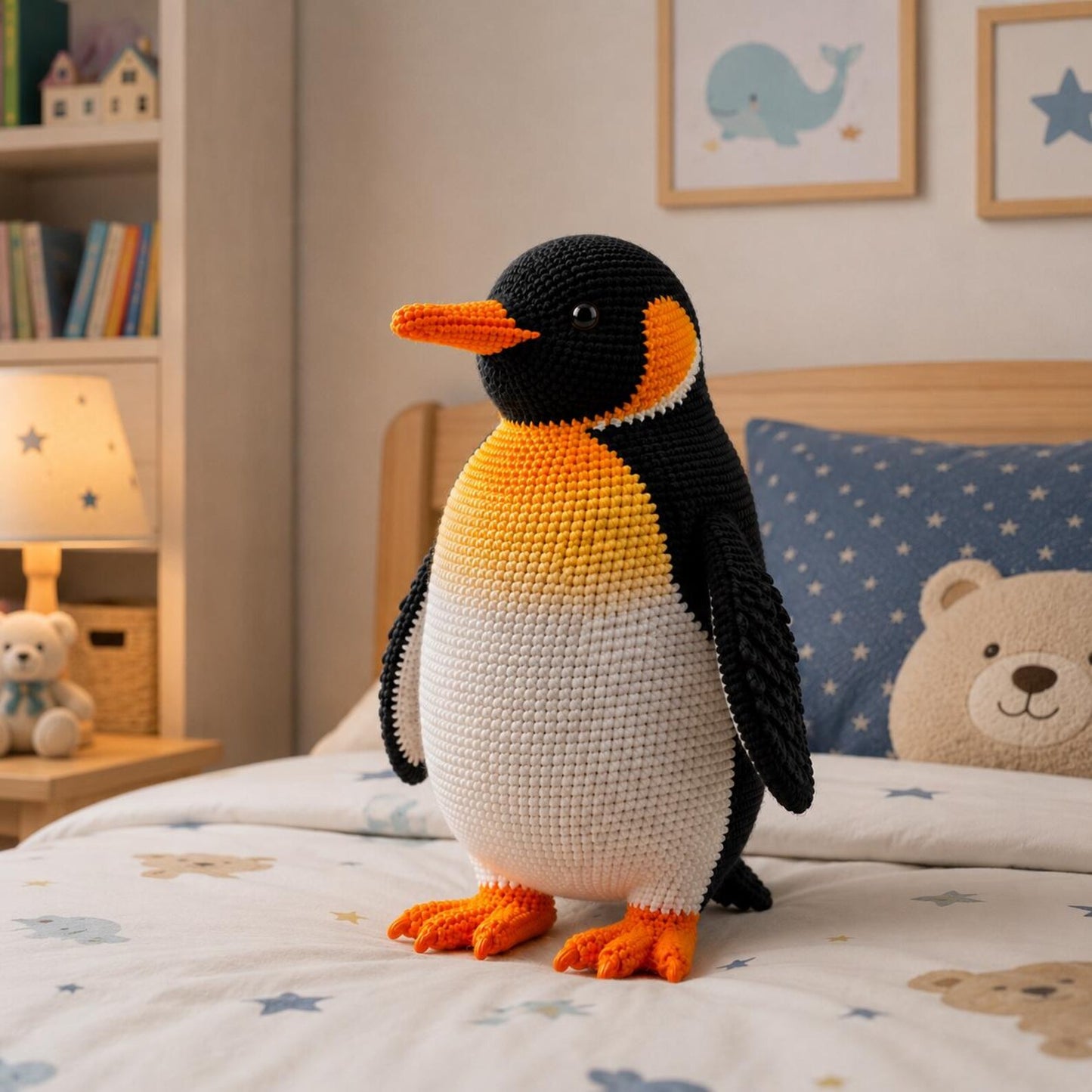 Emperor Penguin Crochet Pattern PDF, Realistic Penguin Amigurumi Tutorial, Crochet Bird Plush Pattern, Penguin Toy PDF
