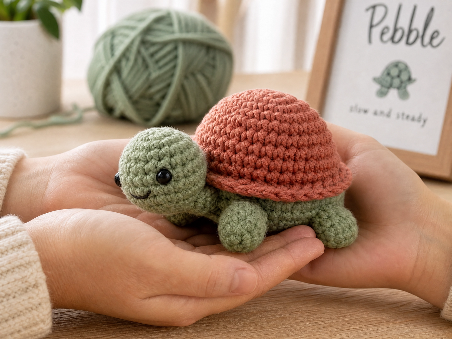 Pebble the Turtle No-Sew Amigurumi Crochet Pattern | Beginner-Friendly Sea Turtle Plushie PDF | Removable Shell Toy