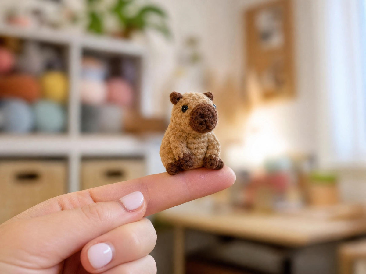 Pocket Capybara Crochet Pattern | No-Sew Amigurumi PDF | Beginner-Friendly Plushie Toy Animal | Instant Download