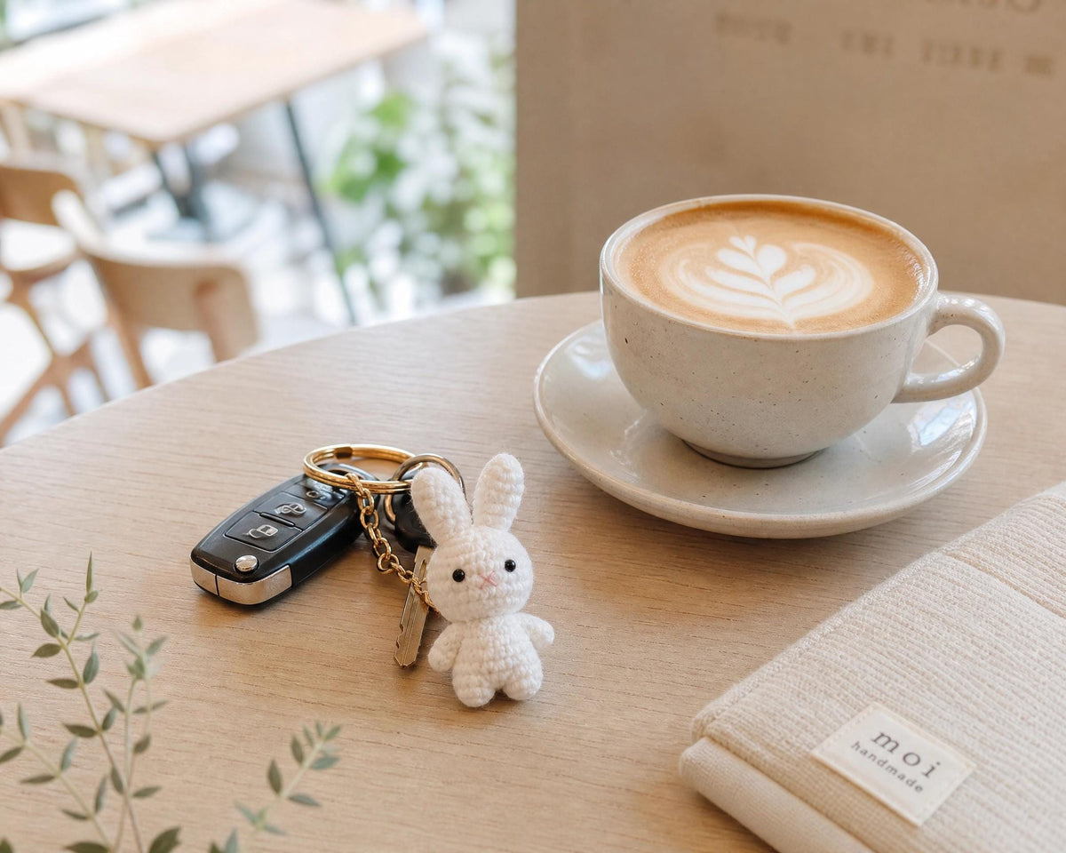 Crochet Bunny Keychain Pattern | Amigurumi Animal PDF (Instant Download)