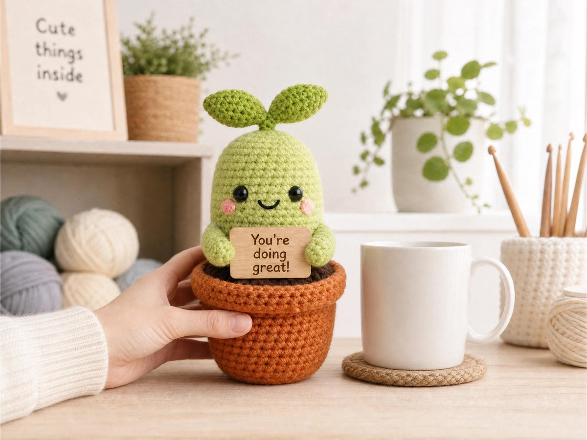The Positive Sprout - Beginner-Friendly Amigurumi Crochet Pattern (PDF)