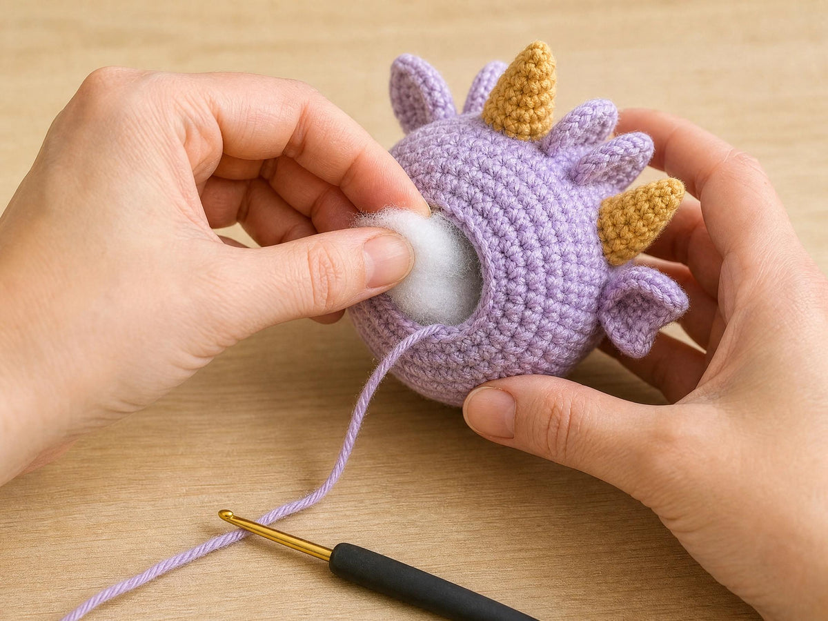 Hatchling Dragon Egg Crochet Pattern PDF, Beginner Amigurumi Digital Download