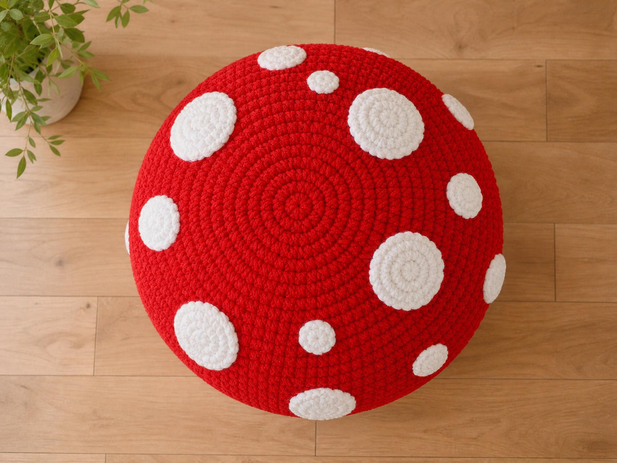 Cozy Mushroom Pillow Crochet Pattern | Amigurumi Home Decor | Beginner Friendly | Instant Download PDF