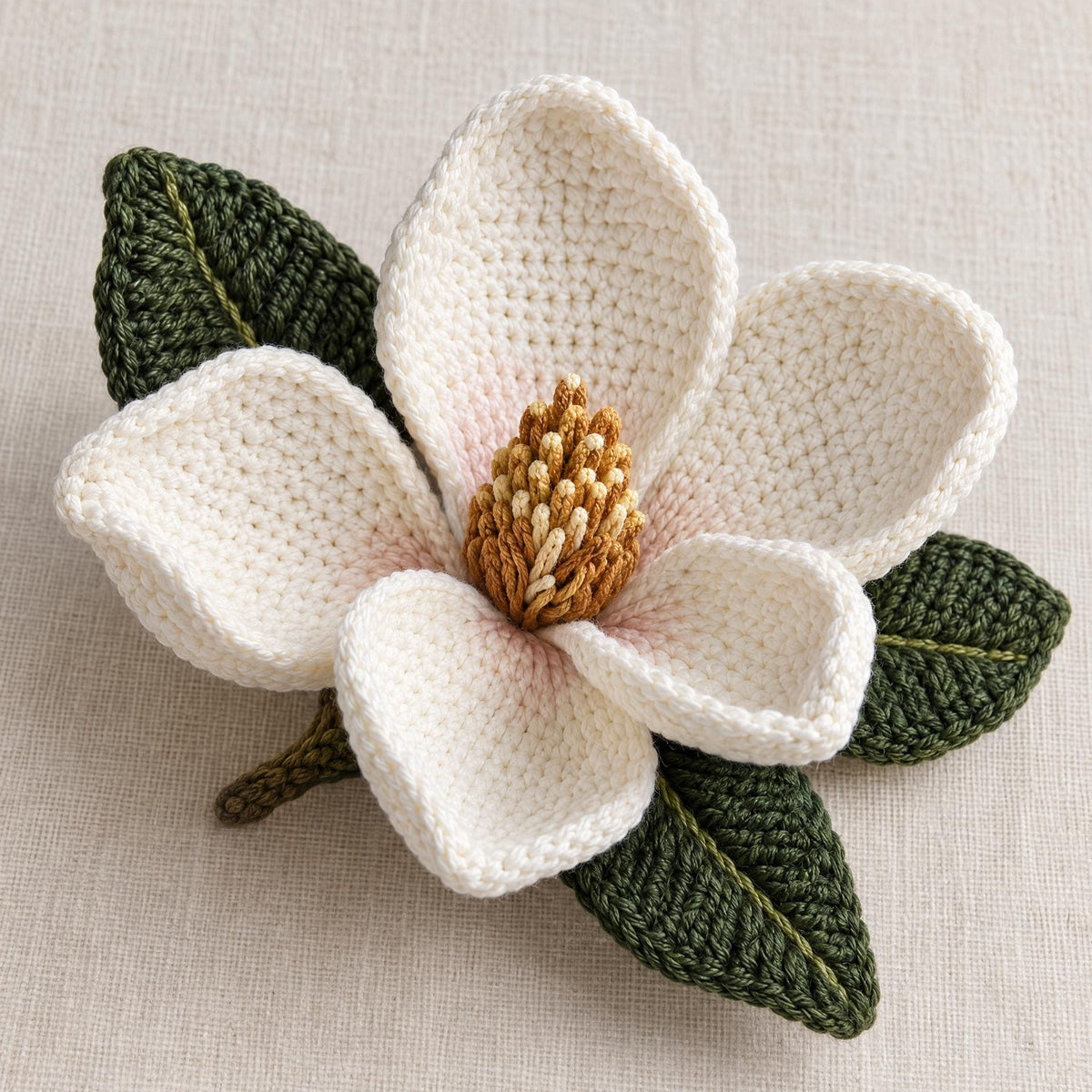 Crochet Flower Pattern: Beginner Magnolia PDF Guide (Digital Download)