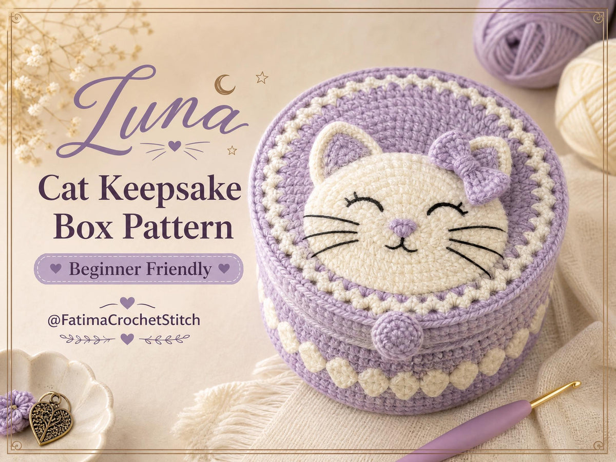 The Keepsake Cat Box Crochet Pattern PDF instant download