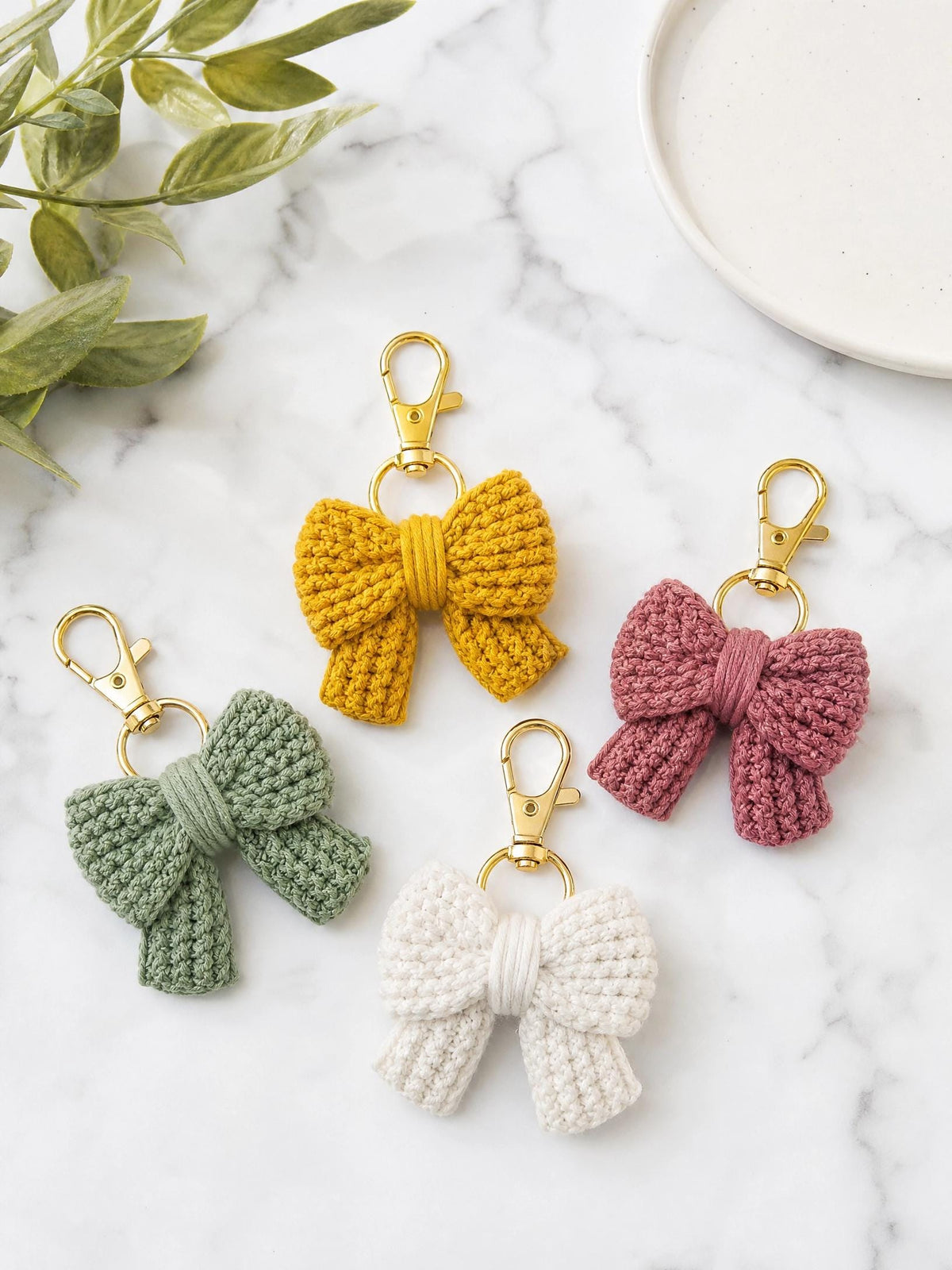Crochet Bow Keychain Pattern | Beginner Friendly Accessory (PDF Digital Download)