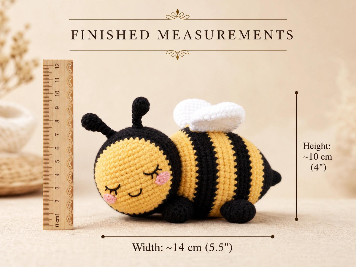 Amigurumi Bee Crochet Pattern, Beginner Friendly Bumblebee PDF Tutorial (Instant Download)