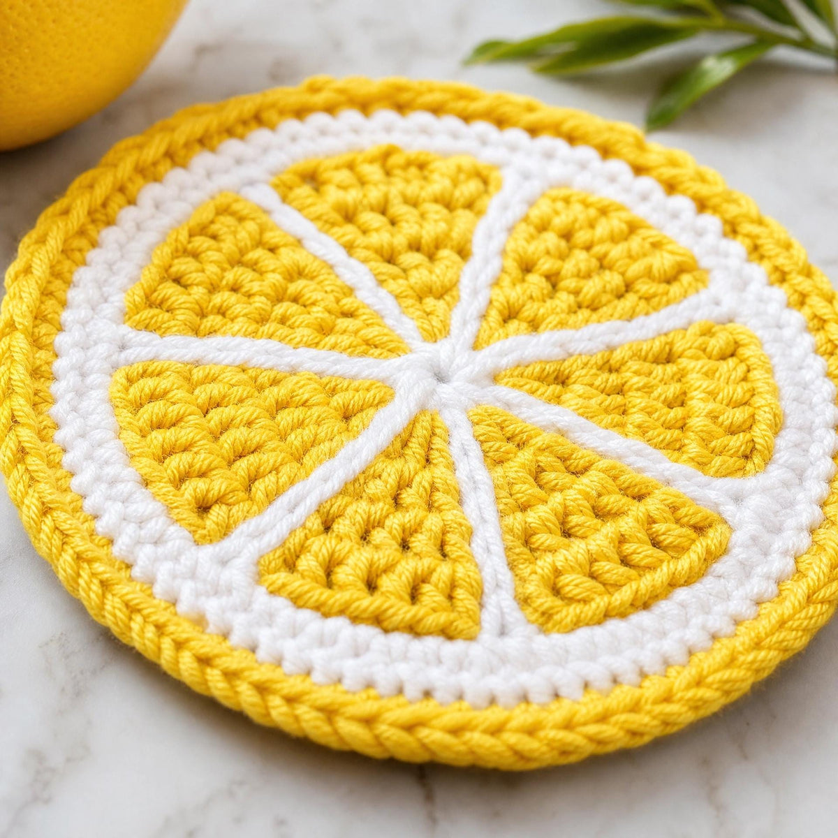 Crochet Fruit Coaster Pattern – Watermelon, Lemon, Lime, Orange, Kiwi (PDF Download)