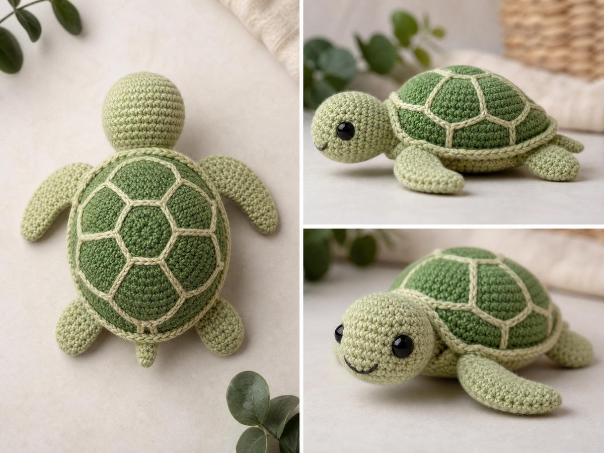 Baby Turtles Crochet Pattern | Amigurumi Sea Turtle PDF | Beginner Friendly | Quick Project | Instant Download