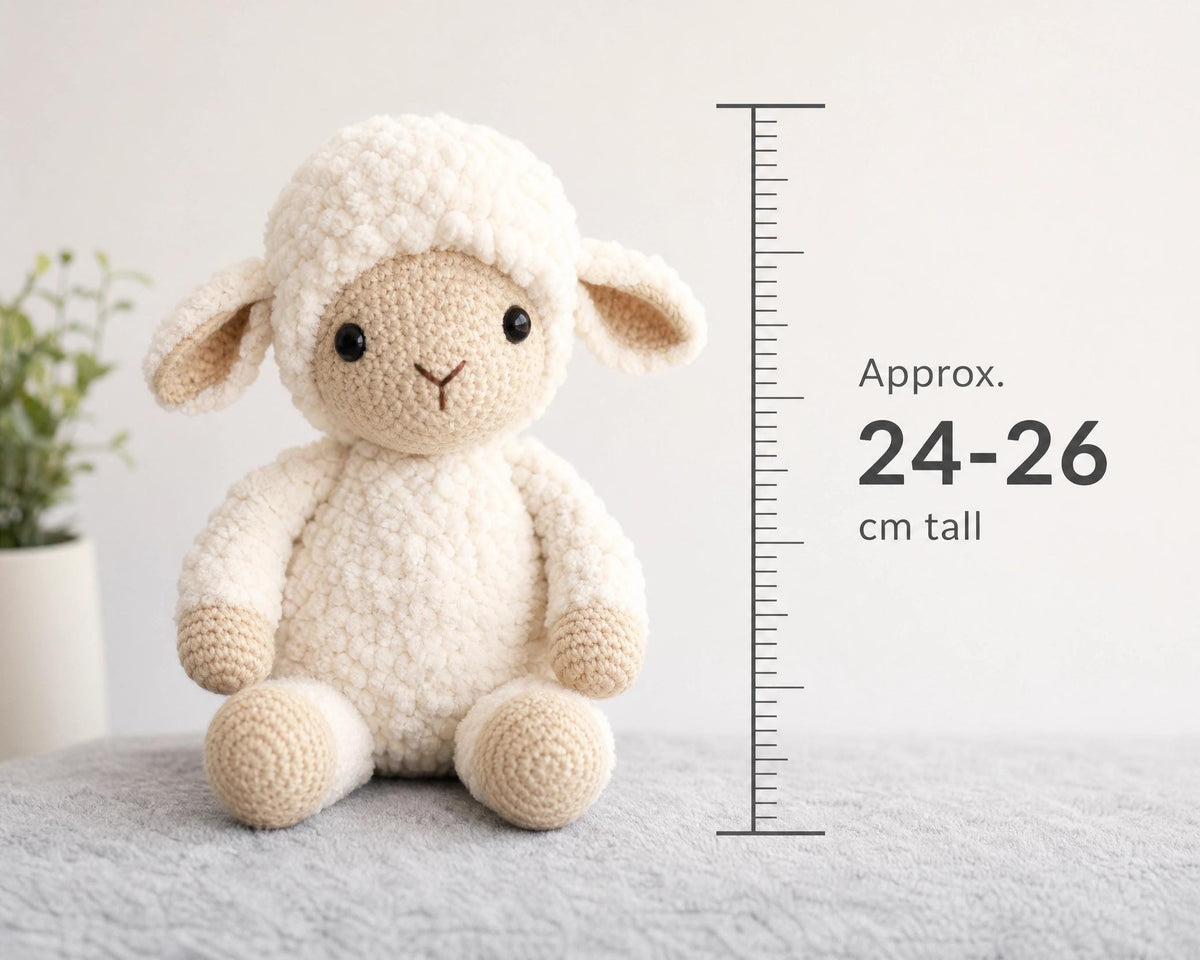 Woolly Little Lambs Crochet Pattern, Chenille Amigurumi Lamb, Advanced Beginner PDF